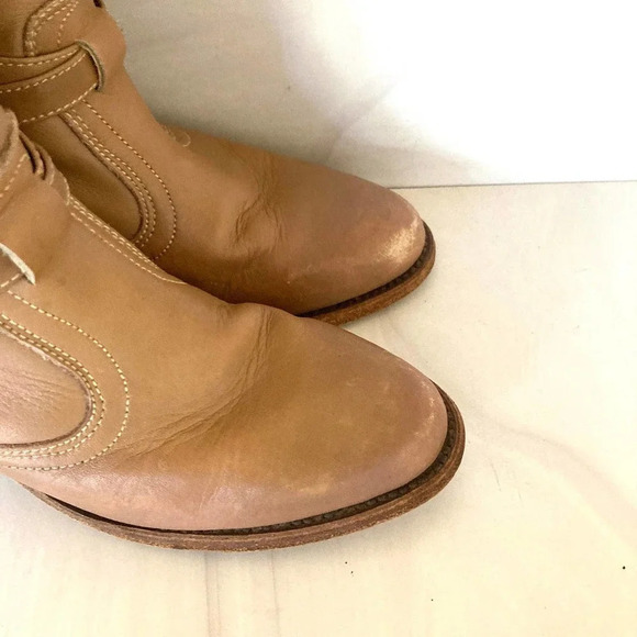 Vintage 70s Boho Boots Taupe‎ 6.5 - Picture 2 of 5